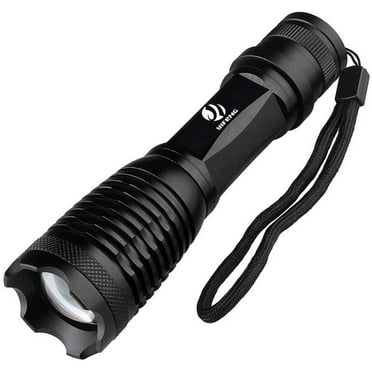 Skysted C8 Best Zoomable Focus Single Mode Brightest 1200 Lumens Cree XM-L2 U2 U3 Bulb Portable Tactical Flashlight Water Resistant Handheld Torch For Camping Hiking 